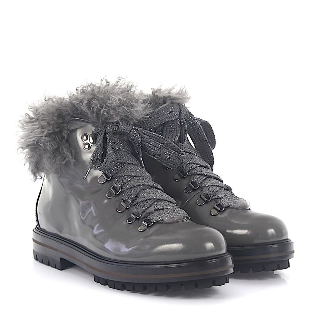 AGL Attilio Giusti Leombruni grey leather ankle boots